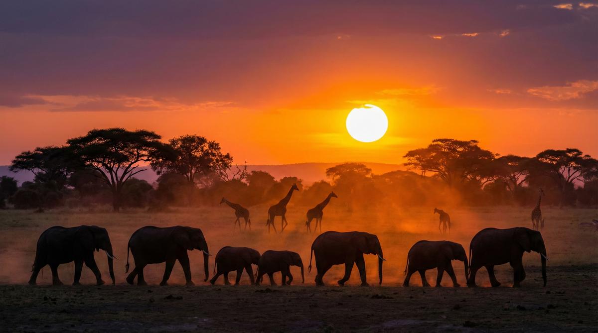 重口非洲野生动物视频 - 象群迁徙